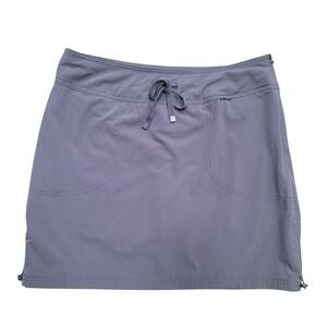 Te Verde Athletic Nylon Skirt Shorts Skort Womens Large Gray